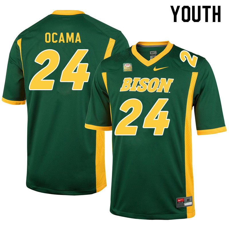 Youth #24 Jenaro Ocama North Dakota State Bison College Football Jerseys Sale-Green
